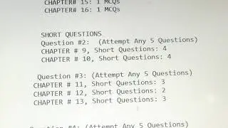 Chemistry 10th Class Paper Pairing Scheme 2020