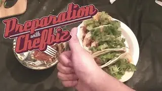 Preparation with Cerbiz: tacos de pernil