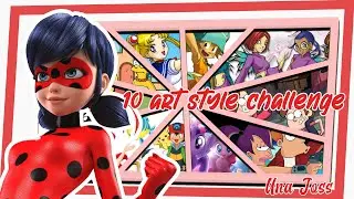 Una Joss SpeedEdit |  10 Style Art Challenge | Ladybug in the style of the Simpsons, Sailor Moon etc