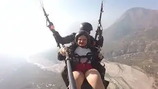 Cute girl flying in kullu Manali 