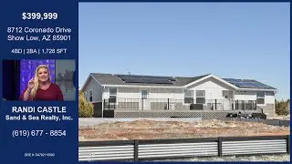 List It Live: 8712 Coronado Drive Show Low, AZ 85901 - Off Grid Living With All the Amenities