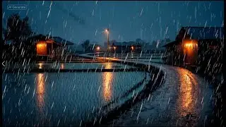 Heavy Rain in Quiet Village: Stop Overthinking & Fall Asleep Fast 🌧️ Deep Sleep