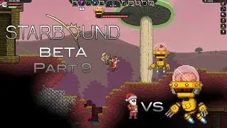 SANTA VS ROBOT BOSS BRAIN THINGY! - Starbound Beta #1 - Part 9