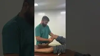 Unstable knee assessment. Lachman and drawer test. Note the laxity.