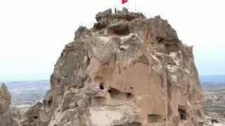 Uçhisar Kalesi 4K Nevşehir Cappadocia (2160p de izleyiniz)