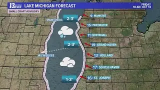 Beach & Boating Forecast: Friday October 13, 2023