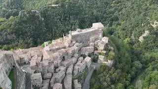 Sorano town in the province of Grosseto, southern Tuscany (Italy)