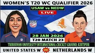 United States Women vs Netherlands Women | USA-W v NED-W | 23rd Match of ICC W T20 WC Qualifier 2026