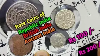 Today's Prices of Republic India Coins, British India Coins and Ancient India Coins 