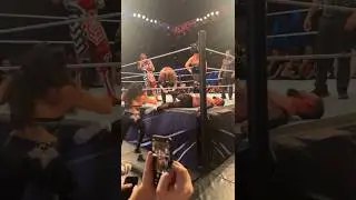 CM Punk tries to take Finn Balor&rsquo;s shoes (video credit to owner) #wwelive #cmpunk #finnbalor #wwe