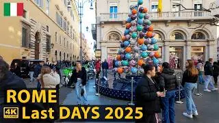 Last Days of 2025 in ROME | Walking Around the Trevi Fountain and Piazza Spagna | 4K | DEC