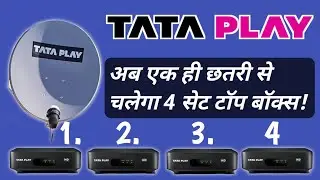 One Dish For Multiple Set Top Box Connection // Tata Play Quad Connection