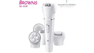 Browns 5 in 1 Beauty Tools Kit with Epilator, Callus Remover, Massager, Shaver, Brush BS-2199