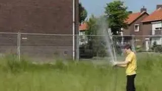 Launching a water rocket