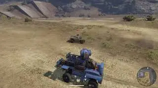 Testing a new vehicle design in Crossout.