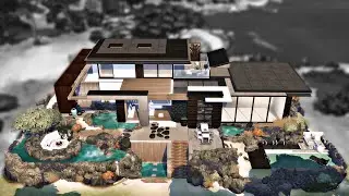 Modern Coastal Domicile | Collab with StefZet  | The sims 4. | Stop motion Speedbuild | No cc