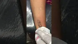 N tattoo letters with love ❤️