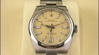 ROLEX OYSTER PERPETUAL *41MM BEIGE / YELLOW DIAL* ALL NEW 2025 / UNWORN - OYSTER STEEL - *WOW*
