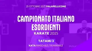 🥋 Karate 👉 Campionato Italiano Esordienti #kata 2025 ➡️ Tatami3 🟢 Day1