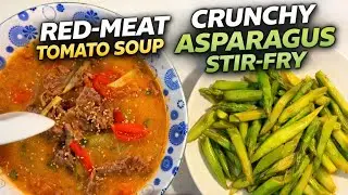 Tender Beef Tomato Soup & Asparagus Stir-Fry | Easy Chinese Dinner | Healthy High-Protein Meal