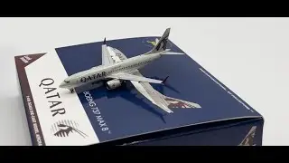 Gemini Jets Qatar Airways Boeing 737 Max 8 A7-BSC 1:400 Scale GJQTR2210 Unboxing Showcase