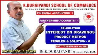 Calculation interest on drawings - 6  Product Method  In English