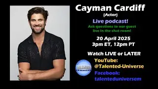 Cayman Cardiff - (Actor, 'The Billionaire's Amnesiac Bride'), joins us for a live chat.