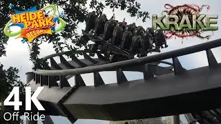Krake - 4K UHD Off-Ride - Heide Park Soltau - B&M Dive Coaster - Cinematic