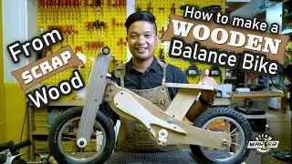 How to make a wooden balance bike from scrap wood - DIY wooden Balance bike