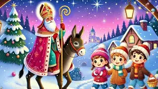 🎅 Histoire de Saint-Nicolas 🎄 | Chanson de No&euml;l pour enfants en maternelle (Comptine illustr&eacute;e) 