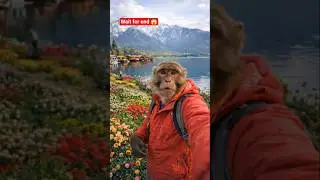 कश्मीर में बंदर का मज़ेदार व्लॉग | Monkey Vlog in Kashmir
