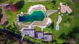 Flug durch das Naturerlebnisbad in Rothenkirchen und den angrenzenden Zelt- und Campingplatz.