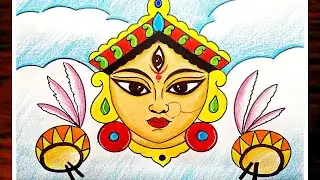 How To Draw Maa Durga|Maa Durga Drawing|Durga Puja Special Scenery Drawing Easy For Beginners