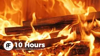 10 hours Close-Up Fireplace 🔥 Cozy Fire for Deep Relaxation & Sleep