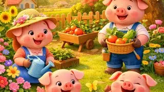 PIGGY Family's Colarfull Garden Day gogo tv for fun kids #story#funnyshorts 
