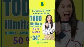 Plan ilimitado 69.90 con 50 % Dscto x 1 a&ntilde;o en Portabilidad  #bitel