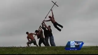 Body building team pays tribute with Iwo Jima re-enactment