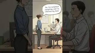 Asking Boss for Leave 👔  Easy English Conversation at Work #shorts  #englishforbeginners