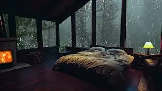 Gentle Rain Sounds in Beach Cabin | Cabin Deep Sleep Sounds