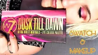 W7 COSMETICS DUSK TILL DAWN PALETTE SWATCH CRASHEST MAKEUP