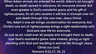 Romans 5:12,17,18,21 NLT Scripture Memory Song