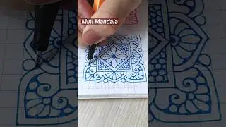 Mini Mandala in Blue 💙 Basic Mandala Patterns Ideas for beginners #mandala #art #drawing #relaxing