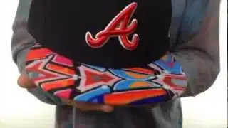 Braves 'REAL GRAFFITI VIZA-PRINT' Navy Fitted Hat by New Era
