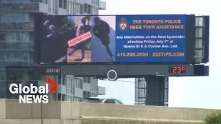 Leslieville shooting: Community puts up billboards in Toronto in hope of capturing suspects