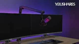 Amazon com  YOUSHARES Microphone Boom Arm for HyperX QuadCast Mic, Blue Yeti, Rode, Razer and Most U
