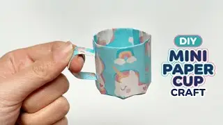 Tiny Paper Mug With Handle Tutorial (Easy Paper Craft)