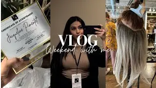 WEEKEND VLOG IN CHICAGO | Advance hair education, Bellami hair extensions, Starbies ♡