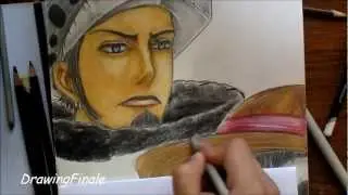 Drawing Monkey D. Luffy and Trafalgar Law from One Piece [New World]