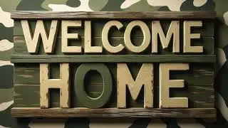 Welcome Home Sign (Military Services) - TV Art - Screensaver - Wallpaper - Frame Art - 4K