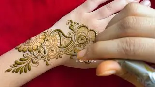How to do Simple Mehendi For a kid | Simple Easy Traditional Mehndi Design